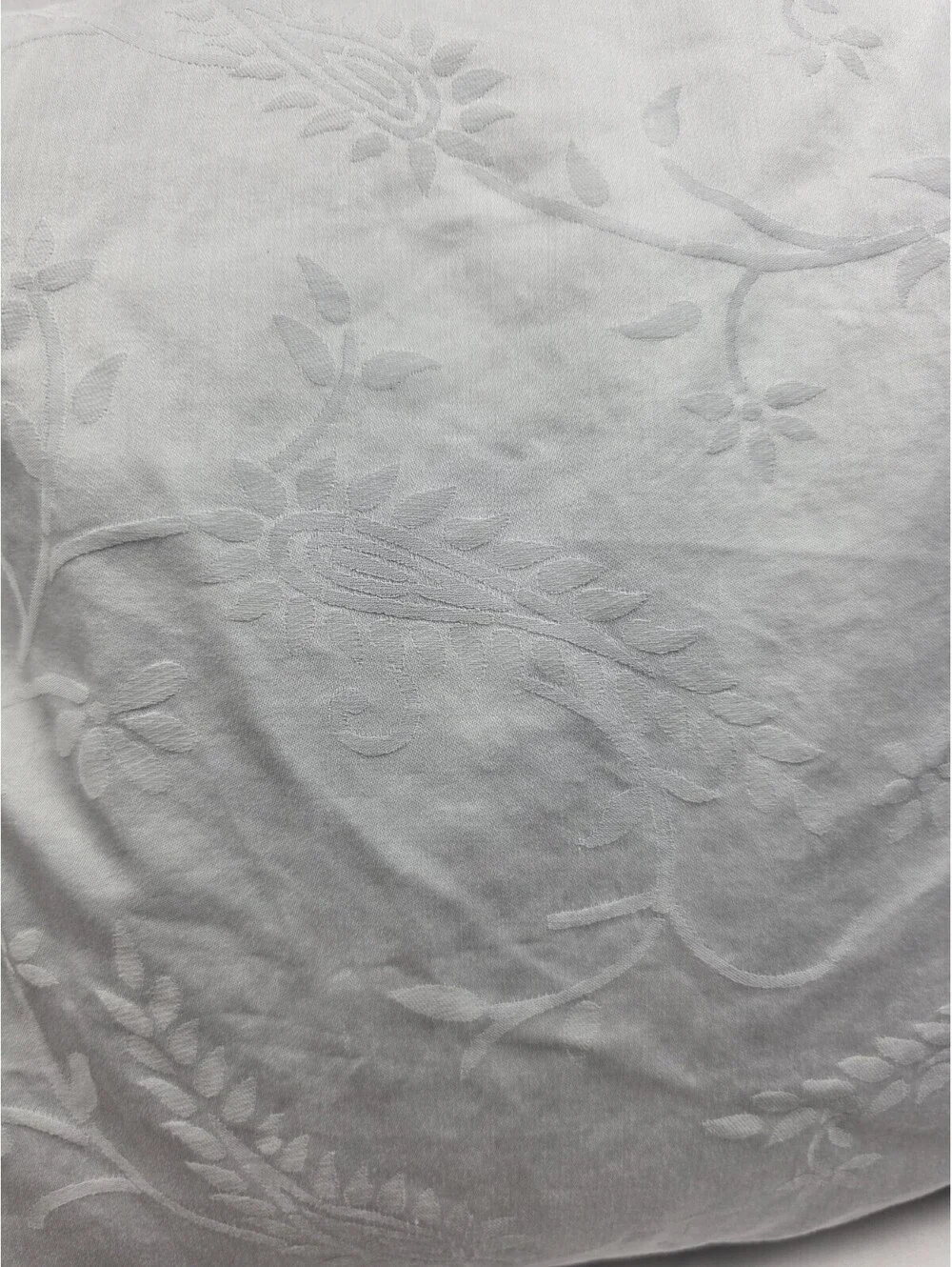 Vintage Luvttex JLA Home King Fitted Sheet Woven Damask Floral 100% Cotton